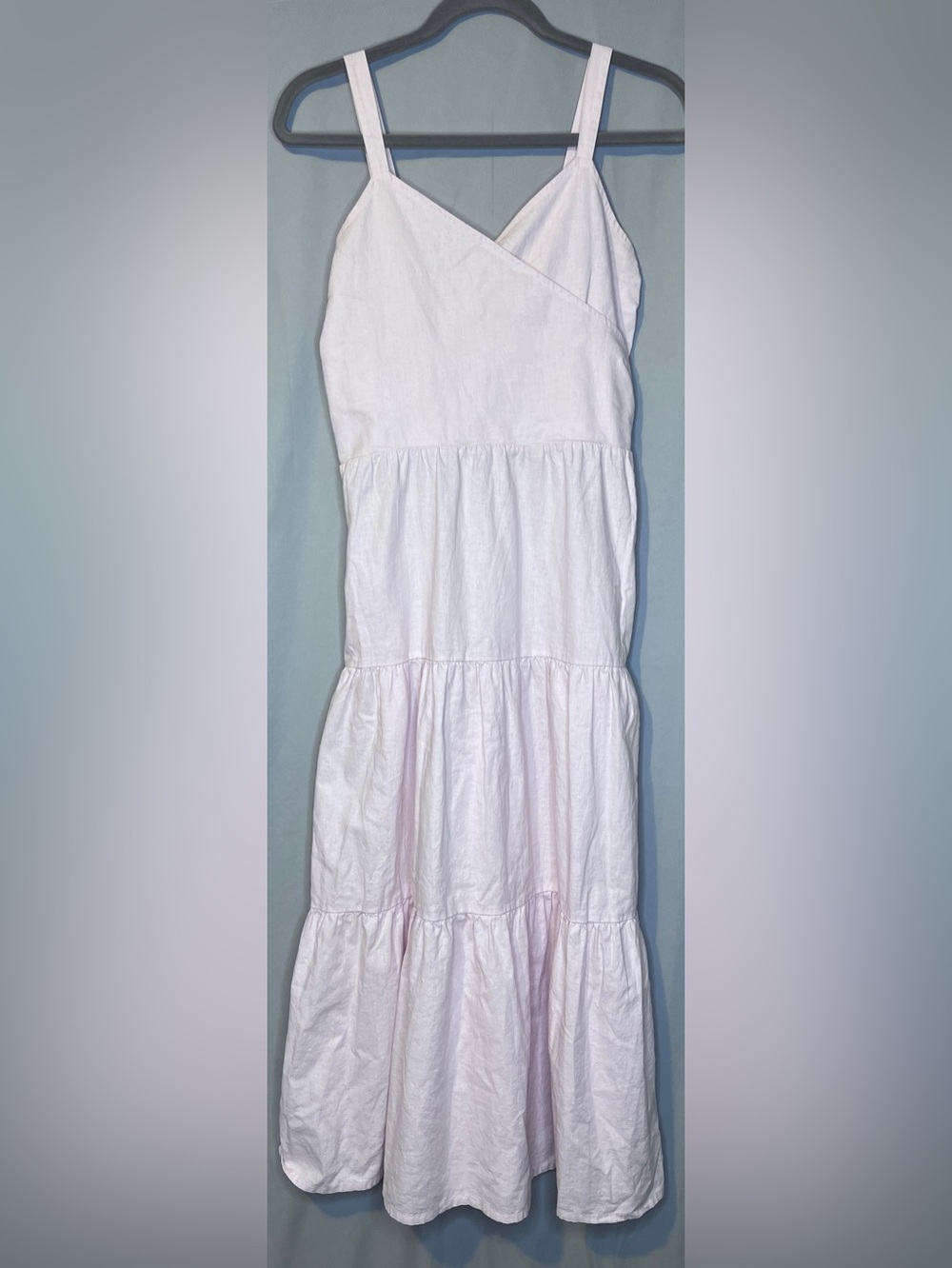 Hope & Henry tiered linen wrap dress Size 6